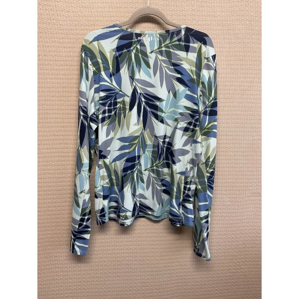 Hang Ten Women's 2XL Swim Shirt Long Sleeve Sun Shirt Rash Guard 50+ UPF Tropic